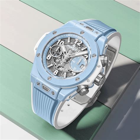 hublot armband blau|hublot unico sky blue.